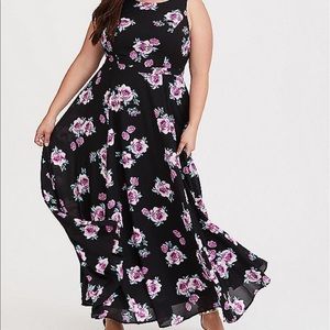 NWT TORRID Floral High Neck Maxi